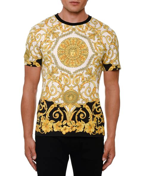 versace men tee|Versace shirt men's price.